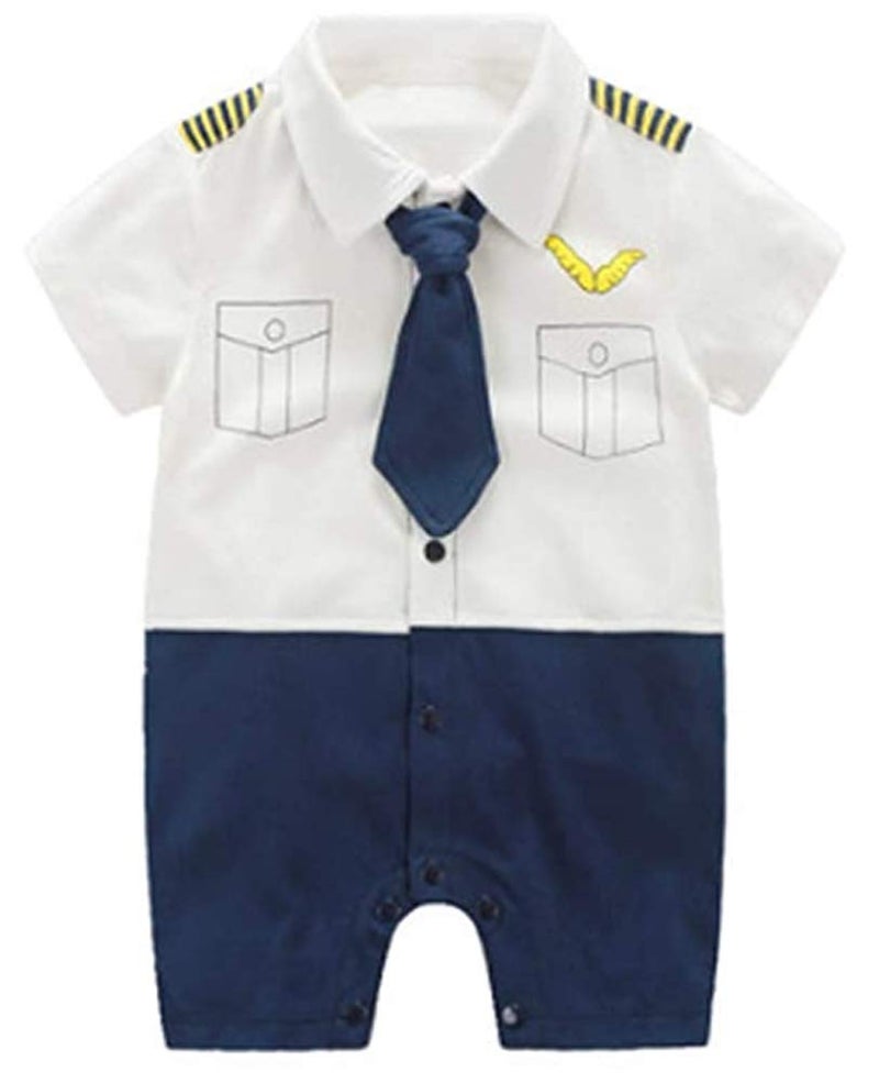 FANCYBABY زي طيار الأطفال الفاخر للأولاد لعيد الهالوين (6 إلى 9 أشهر، أكمام قصيرة) - Image 2